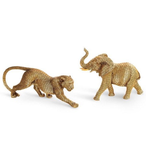 FIGURKA DEKORACYJNA ZURI 34 X 8 X 12 CM ZŁOTY