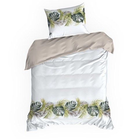 KOMPLET POŚCIELI BAWEŁNIANEJ AMBER 160 X 200 CM BIAŁY