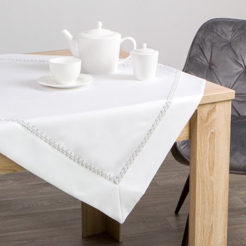 OBRUS ELIMA 140 X 180 CM BIAŁY