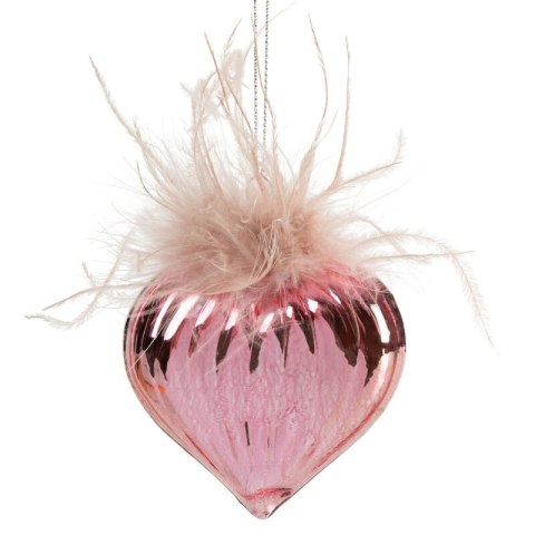 OZDOBA ŚWIĄTECZNA SZ 13 8 X 8 CM RÓŻOWY