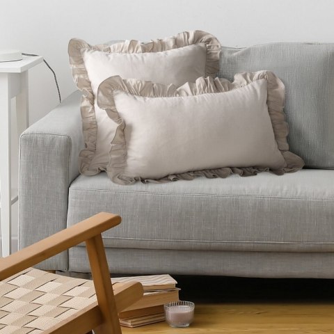 POSZEWKA FALBANKA 45 X 45 CM BEŻOWY