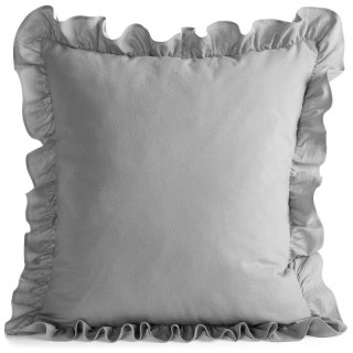 POSZEWKA FALBANKA 45 X 45 CM SREBRNY