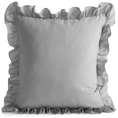 POSZEWKA FALBANKA 45 X 45 CM SREBRNY