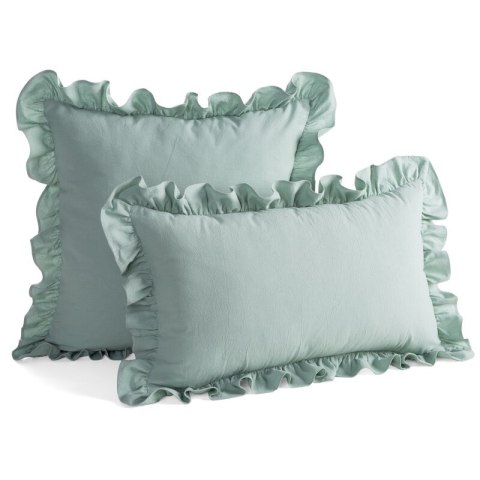 POSZEWKA FALBANKA 45 X 45 CM SZAŁWIOWY