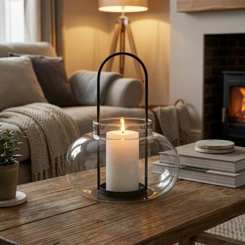 SZKŁO DEKORACYJNE 48897-0265 20 X 20 X 23 CM POPIELATY