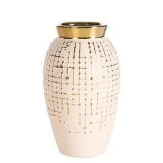 WAZON DEKORACYJNY KENA (01) O 15 X 25 CM KREMOWY