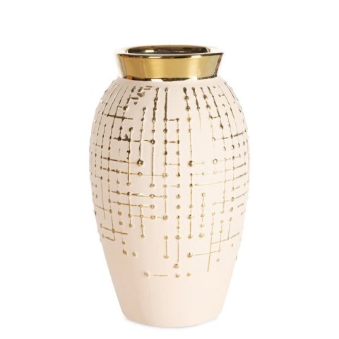 WAZON DEKORACYJNY KENA (01) O 15 X 25 CM KREMOWY