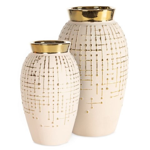 WAZON DEKORACYJNY KENA (01) O 15 X 25 CM KREMOWY