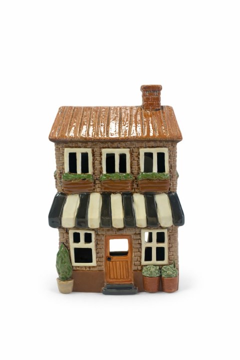 DOMEK CERAMICZNY NA T-LIGHT BRĄZOWY