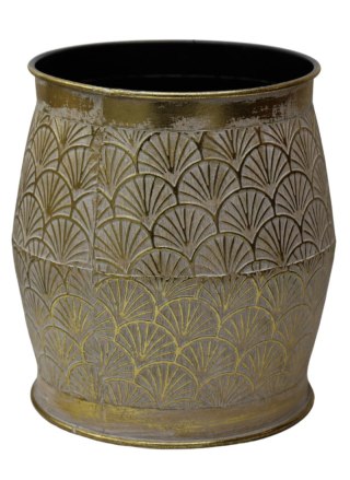 DONICZKA METALOWA BEŻOWO-ZŁOTA DUŻA