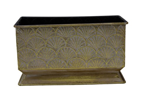 DONICZKA METALOWA BEŻOWO-ZŁOTA ŚREDNIA