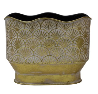 DONICZKA METALOWA BEŻOWO-ZŁOTA ŚREDNIA