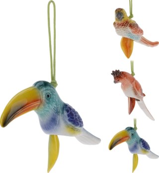 DZWONEK WIETRZNY PTAK Z PORCELANY 16CM 3 WZORY