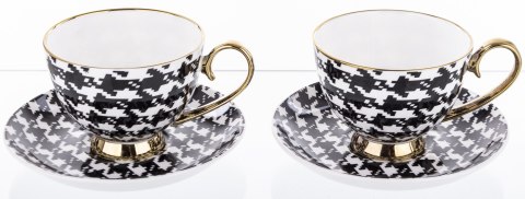 Komplet Filiżanek Z Podstawką 2+2