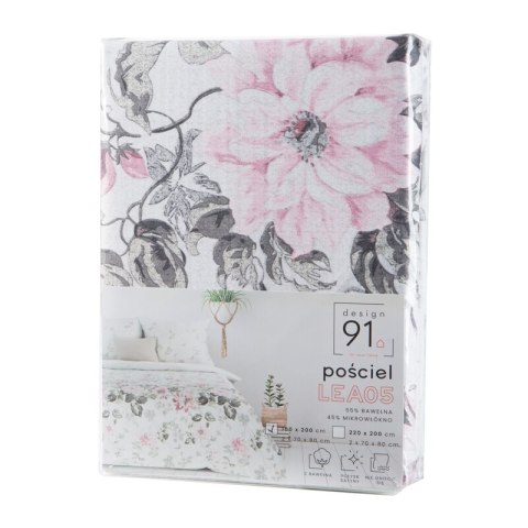 POŚCIEL D91 LEA 05 160 X 200 CM BIAŁY