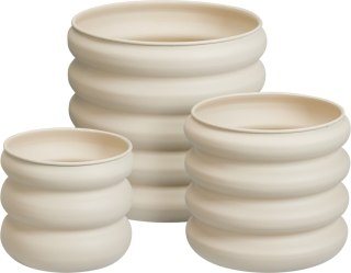 ZESTAW 3 OSŁONEK Z OCYNKOWANEJ BLACHY ŚMIETANKOWE