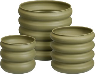 Zestaw 3 osłonek cynkowanych jasna zieleń