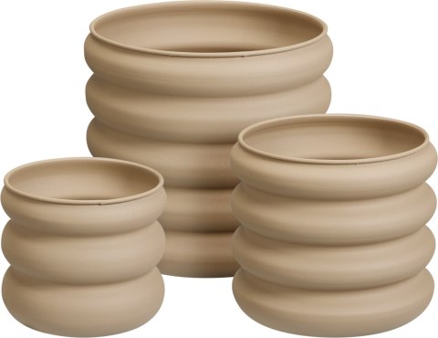 Zestaw 3 osłonek cynkowanych jasny brąz