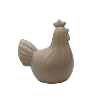 KURA CERAMICZNA PASTELOWA BEŻOWA DUŻA