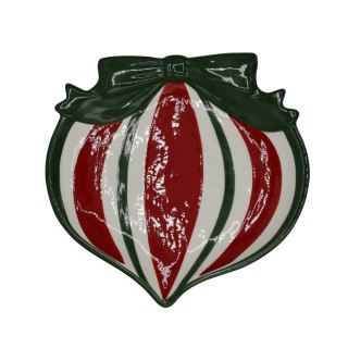 TALERZ CERAMICZNY ŚWIĄTECZNY BOMBKA MAŁY