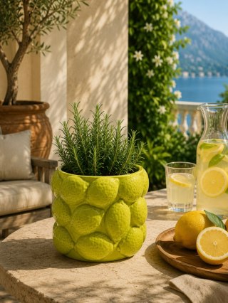 DONICZKA CERAMICZNA W CYTRYNY LIMONKOWA MAŁA