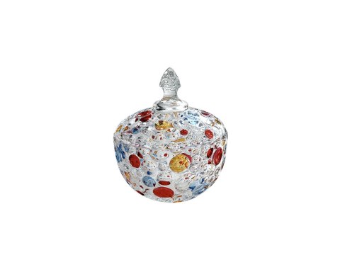 Bomboniera mała z kolorowego szkła 12 x 13,7cm