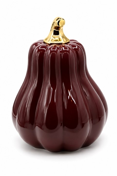 DYNIA CERAMICZNA "GRUSZKA" ŚLIWKOWO-ZŁOTA MAXI 22 cm
