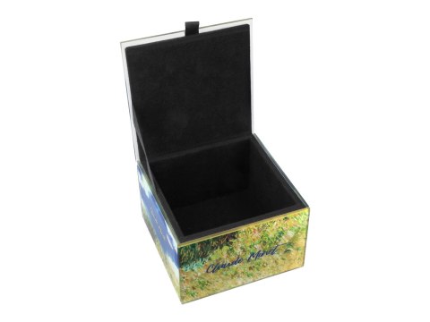 Szkatułka szklana na biżuterię - C. Monet, Kobieta z Parasolem (CARMANI)