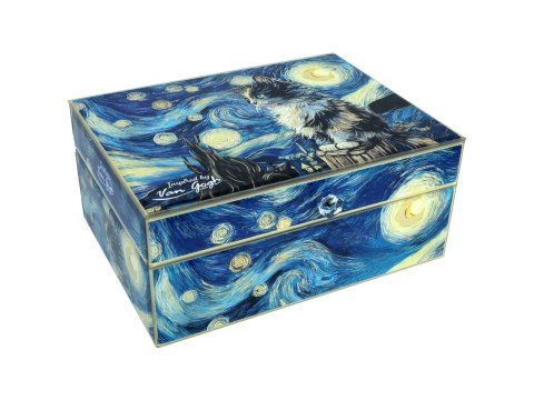 Szkatułka szklana na biżuterię - Inspirowane malarstwem V. van Gogh (CARMANI)