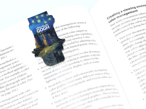 Kpl. Notes magnetyczny i 2 zakładki magnetyczne - V. van Gogh, Gwiaździsta Noc (CARMANI)