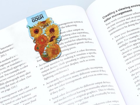 Kpl. Notes magnetyczny i 2 zakładki magnetyczne - V. van Gogh, Słoneczniki (CARMANI)