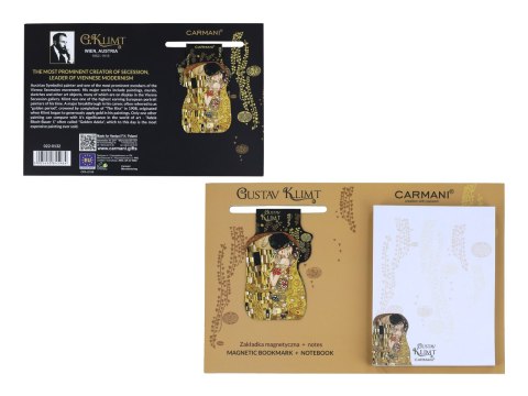 Kpl. Notes magnetyczny i magnes - G. Klimt, Pocałunek (CARMANI)