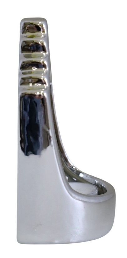 DOMEK CERAMICZNY NA T-LIGHT SREBRNY