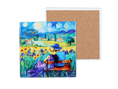Kpl. 4 Podkładek ceramicznych - Inspirowane malarstwem V. van Gogh (CARMANI)