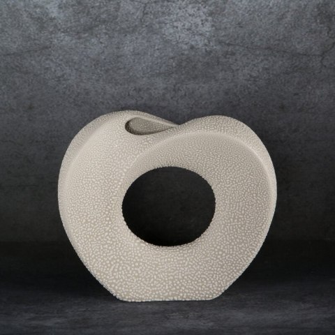 WAZON DEKORACYJNY RISO 23 X 6 X 21 CM KREMOWY