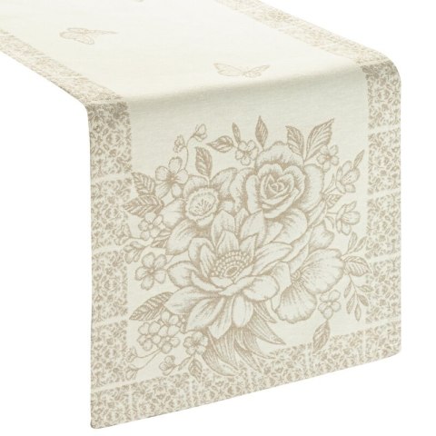 OBRUS BENE 40 X 135 CM KREMOWY