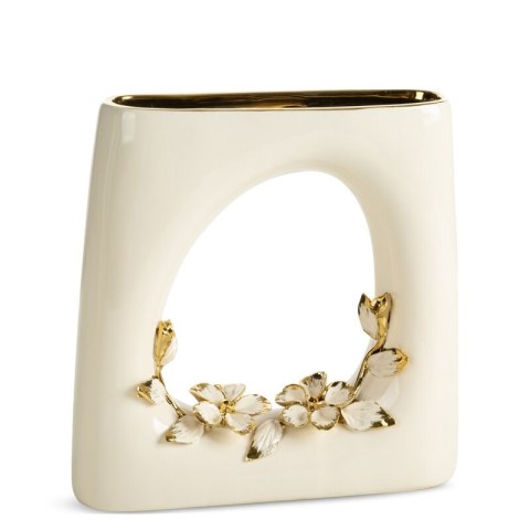 WAZON DEKORACYJNY ROSI (01) 26 X 7 X 26 CM KREMOWY