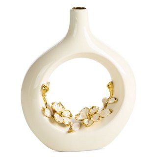 WAZON DEKORACYJNY ROSI (04) 22 X 8 X 27 CM KREMOWY