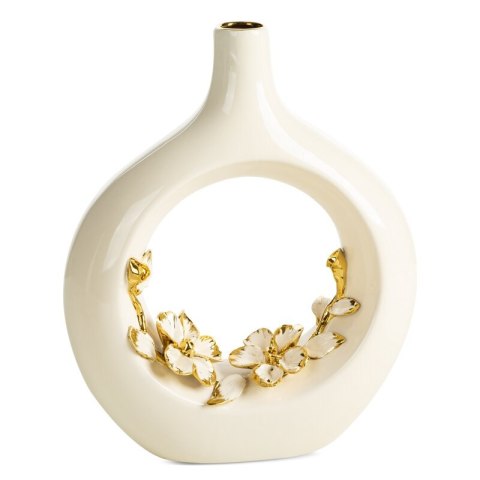 WAZON DEKORACYJNY ROSI (04) 22 X 8 X 27 CM KREMOWY