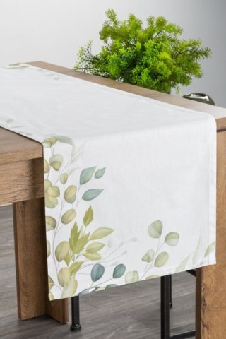 OBRUS NATU 6 40 X 180 CM BIAŁY