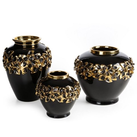 WAZON DEKORACYJNY KIRA (02) O 16 X 16 CM CZARNY
