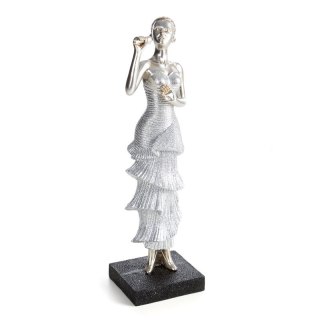 FIGURKA DEKORACYJNA DOLI 9 X 8 X 31 CM SREBRNY