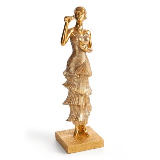 FIGURKA DEKORACYJNA DOLI 9 X 8 X 31 CM ZŁOTY
