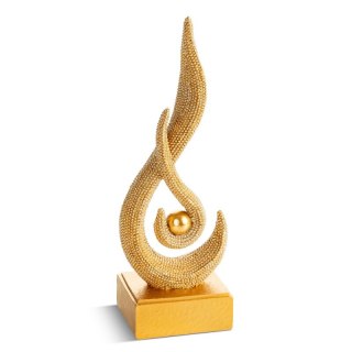 FIGURKA DEKORACYJNA ELDO 8 X 5 X 21 CM ZŁOTY
