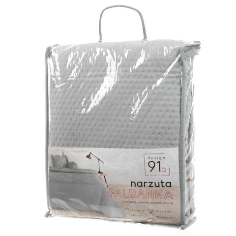 NARZUTA D91 FALBANKA 240 X 220 CM SREBRNY