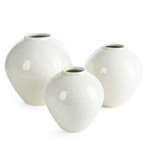 WAZON DEKORACYJNY GERI (01) O 24 X 25 CM KREMOWY