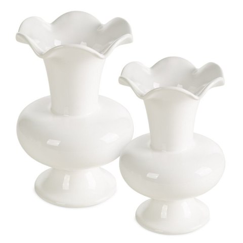 WAZON DEKORACYJNY LINZI (02) O 14 X 20 CM BIAŁY