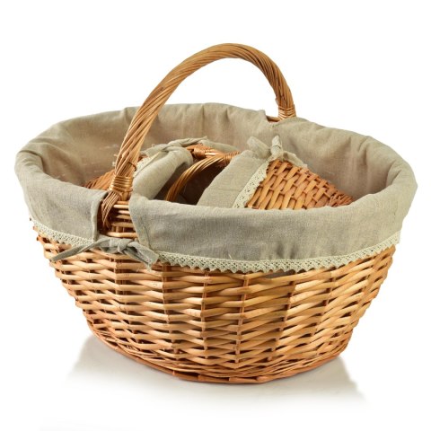 WILL Komplet 3 koszy materiał koronka 50x32x25/34 26x19x15/27cmx2