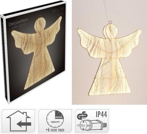 ANIOŁ LED DO ZAWIESZENIA 48 CM