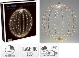 BOMBKA 40 CM 240 LED MIGAJĄCA TAUPE